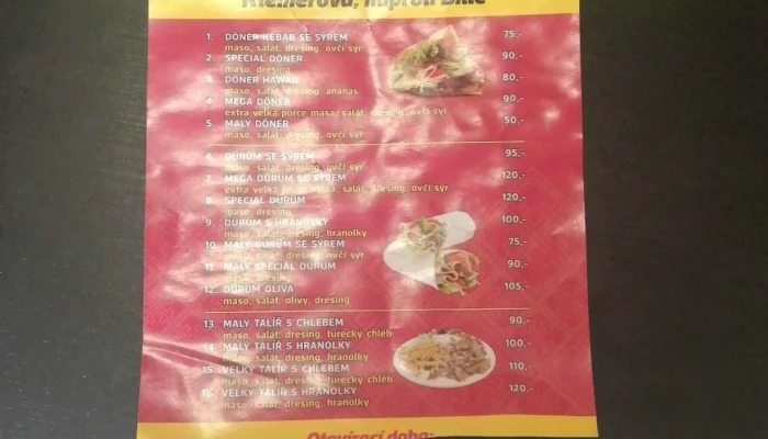 Sultan Doner Pizza Kebab -  Instagram - Vašatova 1398
