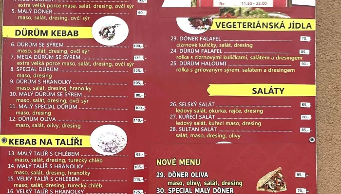 Sultan Pizza Doner Kebab Cz -  Fotky - Vašatova 1458