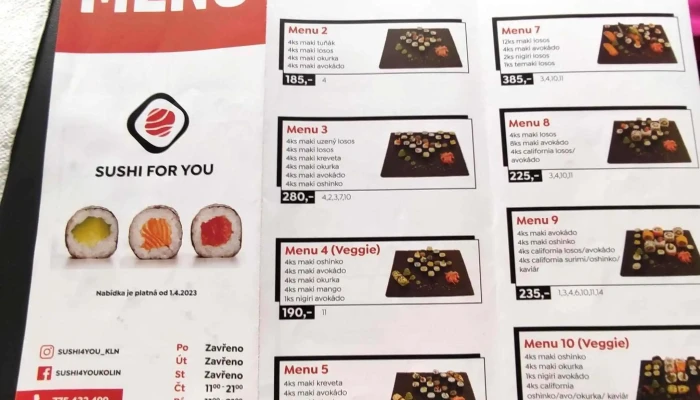 Sushi For You -  Hodnoceni - Kolín I