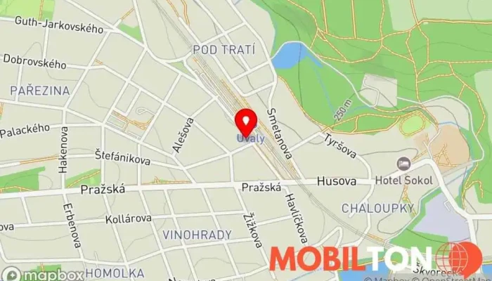 mapa Sushi Úvaly Suši restaurace v 28. října 242