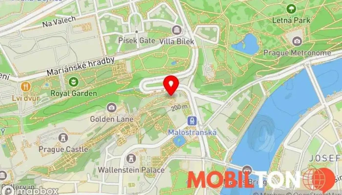 mapa Svatováclavská Vinice Restaurace v Praha 1-Hradčany