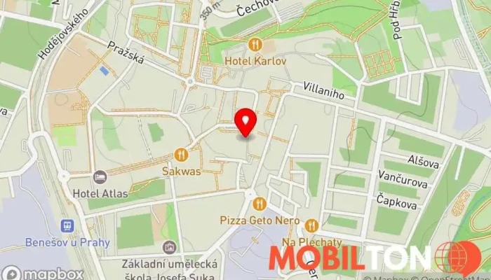 mapa Švejk restaurant Benešov Česká restaurace v Masarykovo nám. 7
