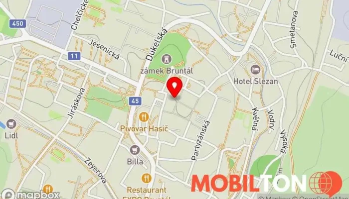 mapa Světmobilů Prodej mobilních telefonů, Prodejna baterií, Prodejna příslušenství k mobilním telefonům, Opravna mobilních telefonů v nám. Míru 46/18