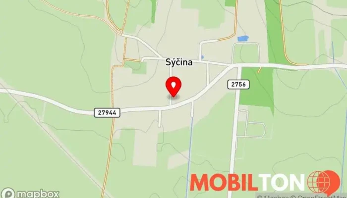 mapa Syčina Restaurace v Sýčina