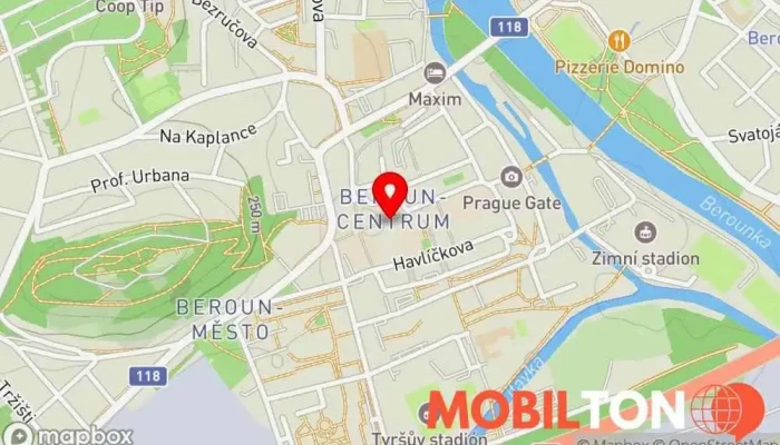 mapa T-Mobile Poskytovatel telekomunikačních služeb, Telefonní operátoři, Telefonní operátor v Centrum