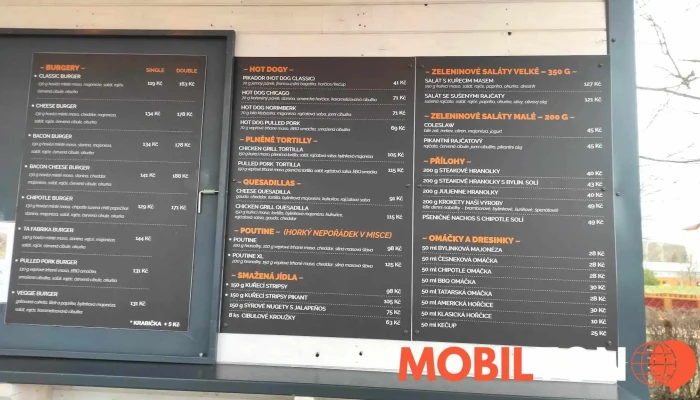 Ta Fabrika Street Food -  Menu - Armádní