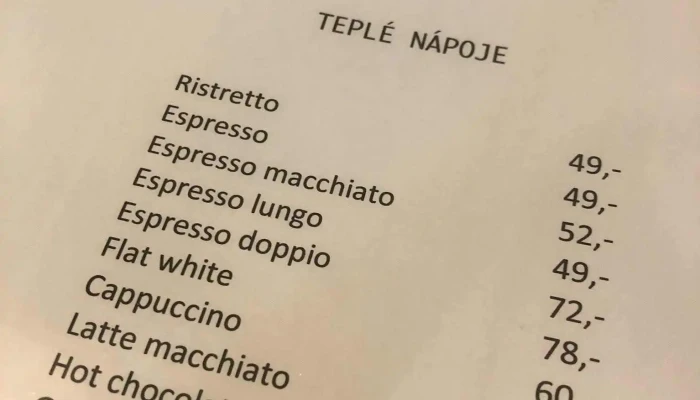Tady Ted   Kavarna A Bistro Menu - Komenského 420
