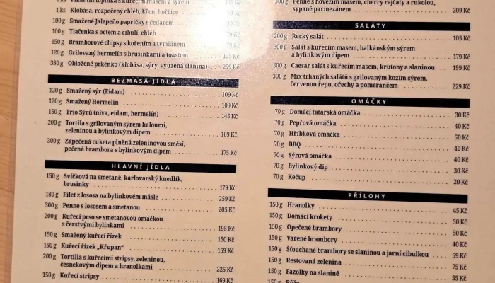 Tankovna Modra Kocka Menu - Školní 36