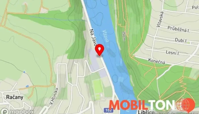 mapa Tankovna u Pšeničků Restaurace v Na Javorce 182