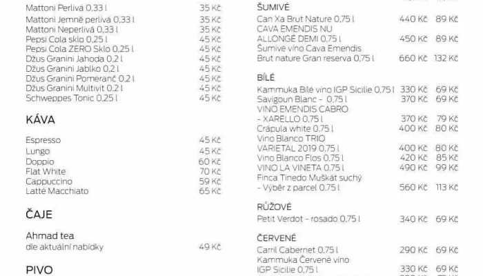 Tapas Bar Dobrovice -  Menu - 9. Května 118