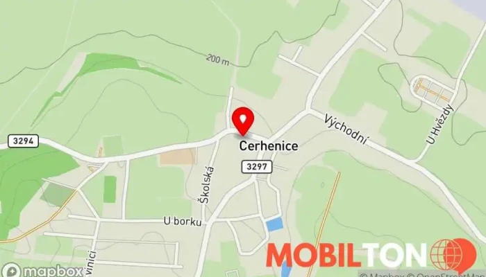 mapa Tělocvičná jednota Sokol Cerhenice Restaurace v Nám. Míru 14