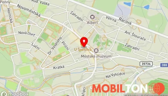 mapa Thanh Bistro Bystřice nad Pernštejnem Bistro v Masarykovo nám. 59