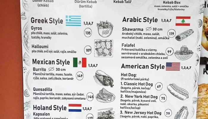 The Hamdis Kebab Bistro   Nehvizdy Menu - Pražská 8