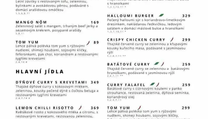 The Nest -  Menu - Nové Město