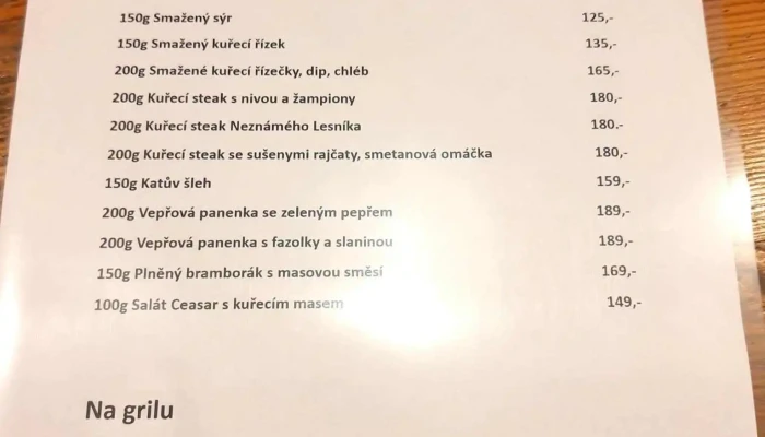 Tipac Duchcov Menu - Horská Cesta 1243/6