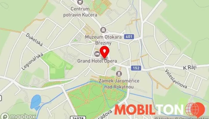 mapa Točená zmrzlina Restaurace v Komenského 675 51