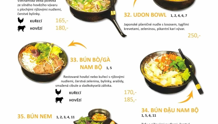 Tom Restaurant -  Menu - Prostřední 38