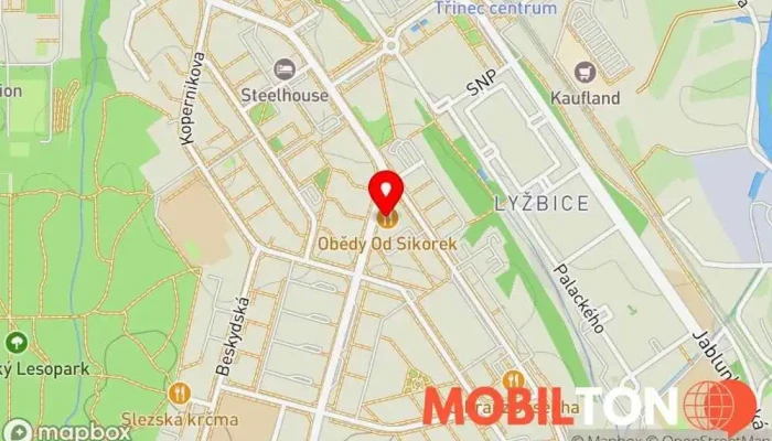 mapa Trio Mobil-B.S. Joy s.r.o. Opravna mobilních telefonů, Prodej mobilních telefonů v Dukelská 1137