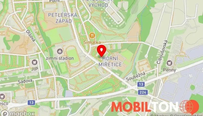 mapa TURBO PIZZA Klášterec nad Ohří Pizzerie v Petlérská 699