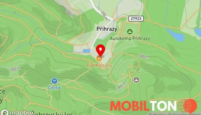 mapa Turnov Restaurace v Příhrazy