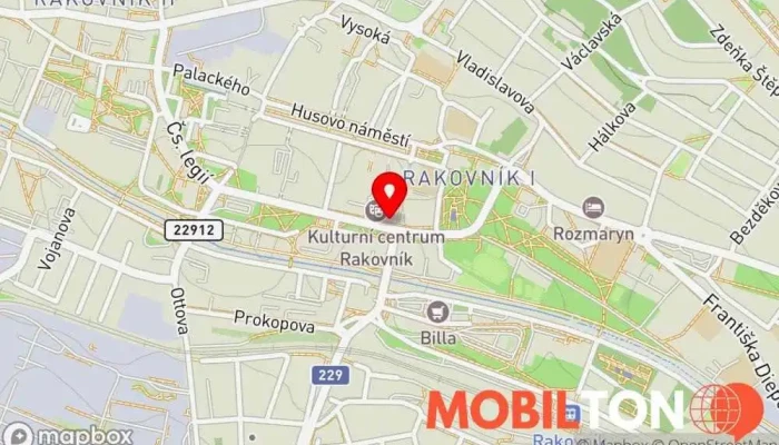 mapa Tylovo divadlo Kino v Na Sekyře