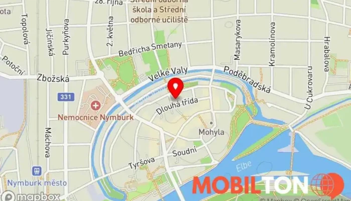 mapa U Anny Šmejdířky Restaurace, Penzion v Dlouhá tř. 02/91