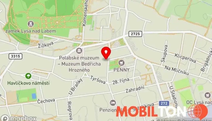 mapa U Bílé labutě Restaurace v Masarykova 523