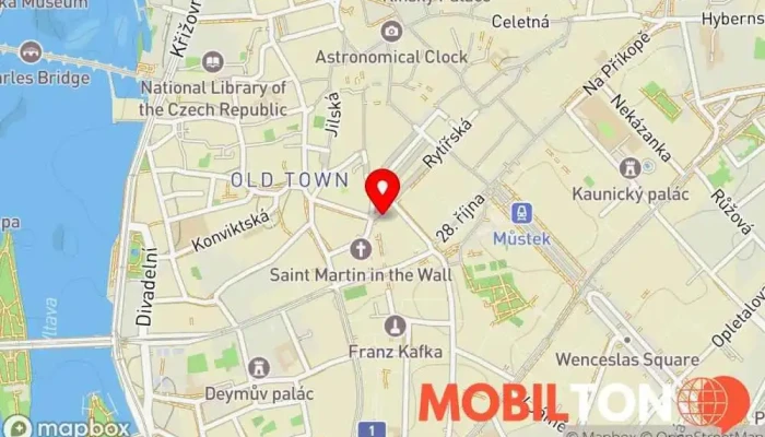 mapa U Dvou koček Restaurace, Česká restaurace v Staré Město