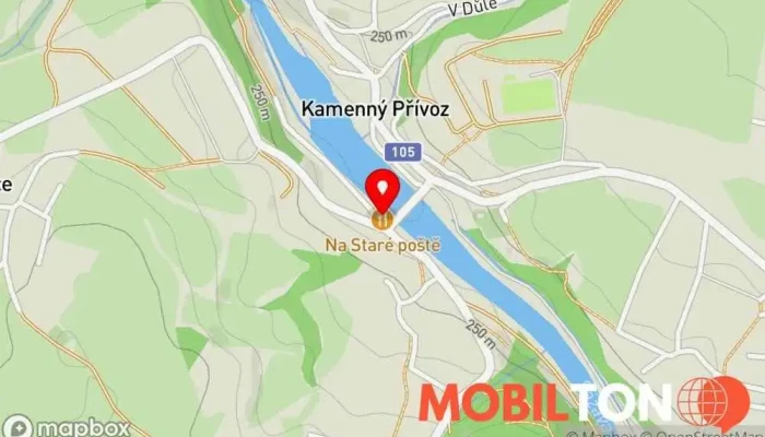 mapa U dvou pádel Bar v Kamenný Přívoz