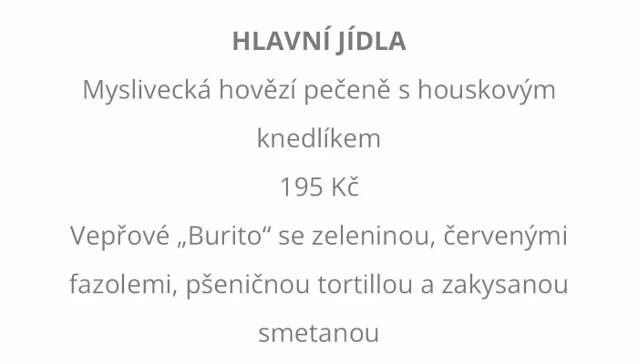 U Fleka -  Otevřeno Nyni - Tulipánová 142