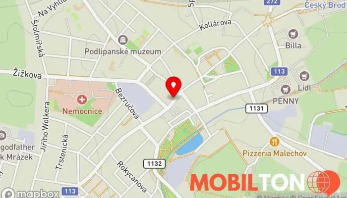 mapa U Hrabětů Restaurace v Suvorovova 158