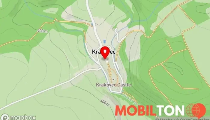 mapa U Hradu Restaurace v Krakovec