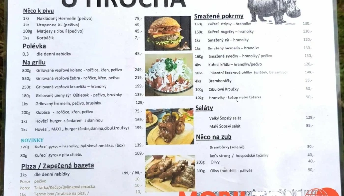 U Hrocha -  Menu - Županovice-dobříš