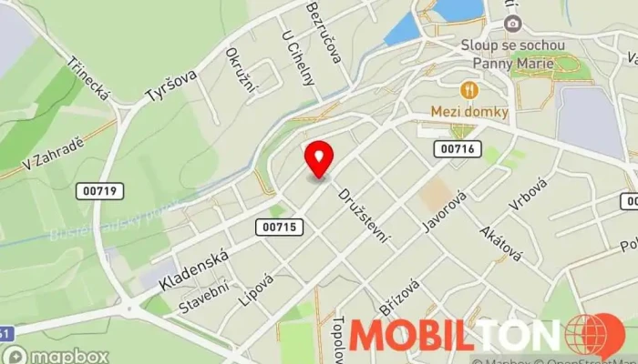 mapa U Junků Restaurace v 30, Kladenská 160