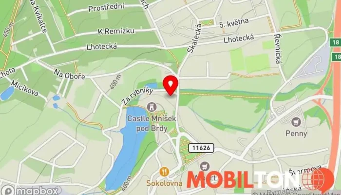 mapa U Káji Maříka Restaurace v Skalecká 124