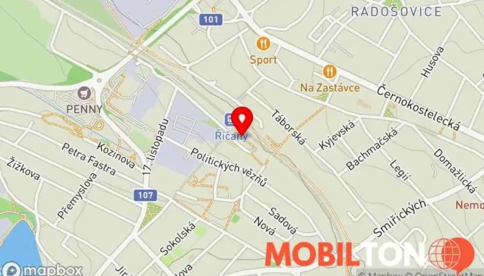 mapa U Kamila Restaurace v Nádražní 219/3