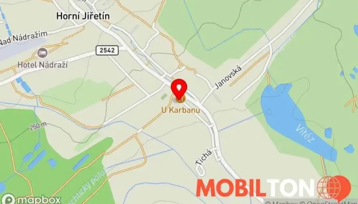 mapa U Karbanů Restaurace v nám. 1. máje 50/2