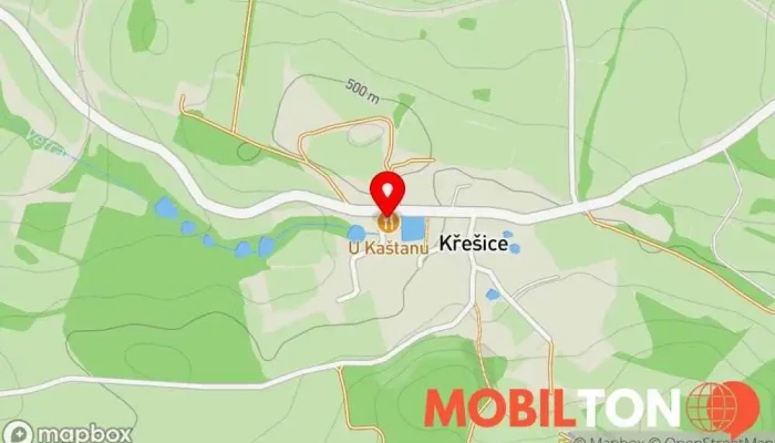 mapa U Kaštanu Restaurace v Olbramovice-Vrchotovy Janovice
