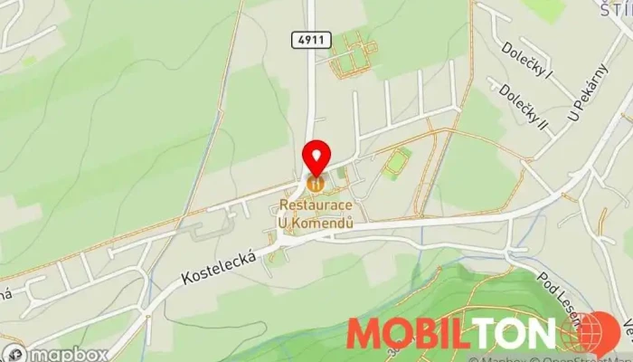 mapa U Komendů Česká restaurace, Penzion, Vinotéka v Mariánské nám. 70