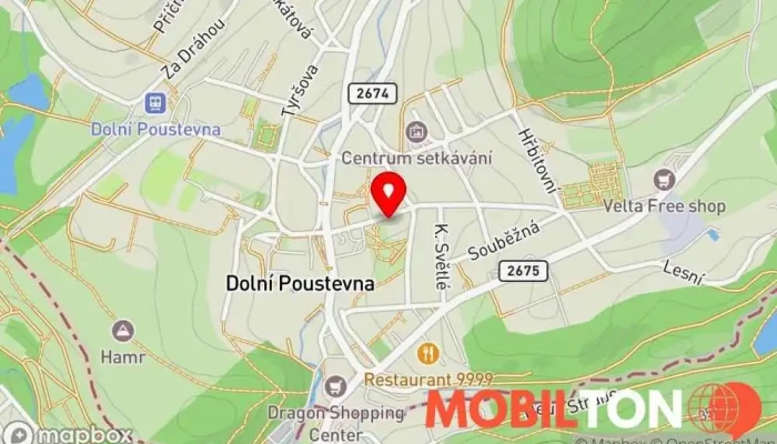 mapa U Krejzů Restaurant, Penzion, Pivnice Restaurace, Hostel, Ubytování pod střechou v Sadová 250