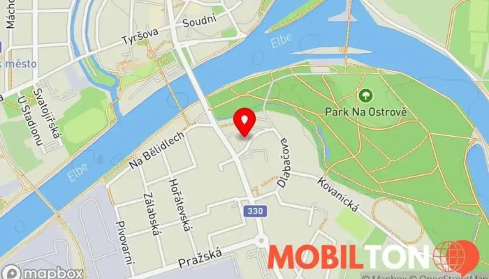 mapa U Magora Turecká restaurace v Dlabačova