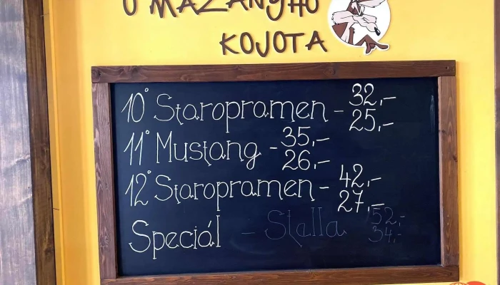 U Mazanyho Kojota Menu - Kročehlavy