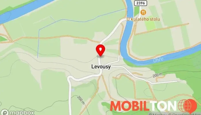 mapa U Šimonů Hospoda v Křesín-Lovosice 2