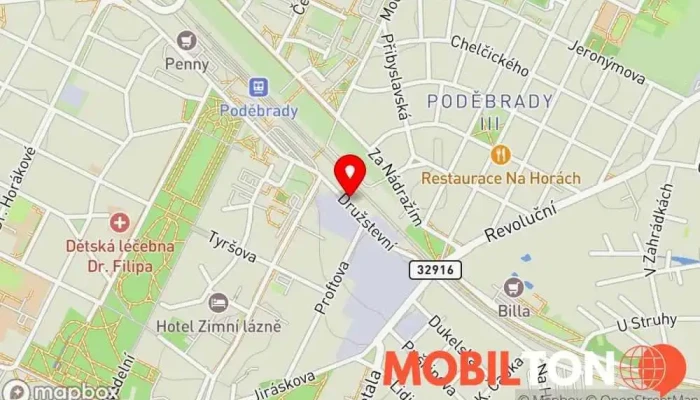 mapa U Sparťana Restaurace v Družstevní