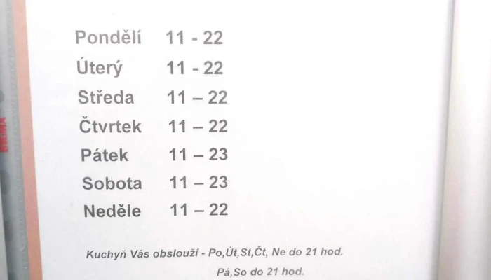 U Sv Jakuba Menu - Pražská 56