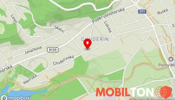 mapa U Tasa Restaurace v Chudeřín