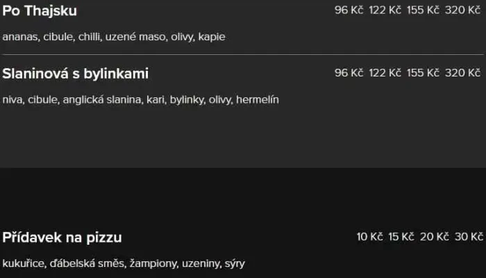U Templu Pizza -  Bar Od Vlastnika - Zámecká 51