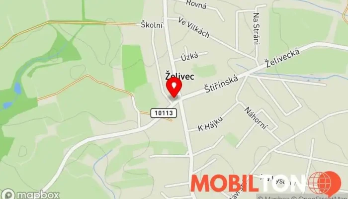 mapa U Těšouna Restaurace v Želivec