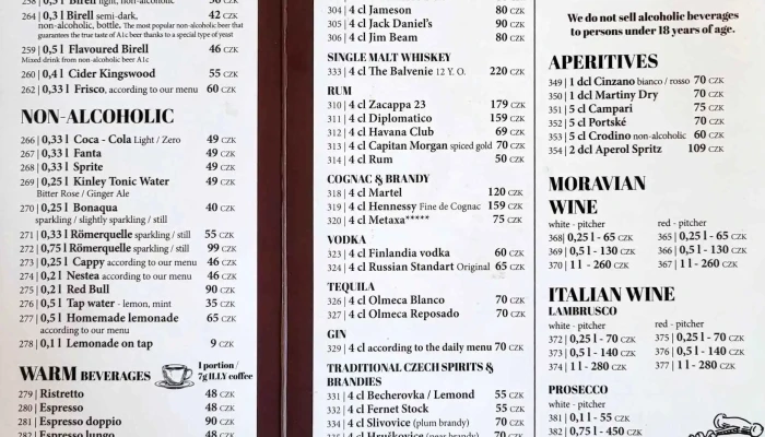 U Tri Statkaru Menu - Nám. Svobody 2