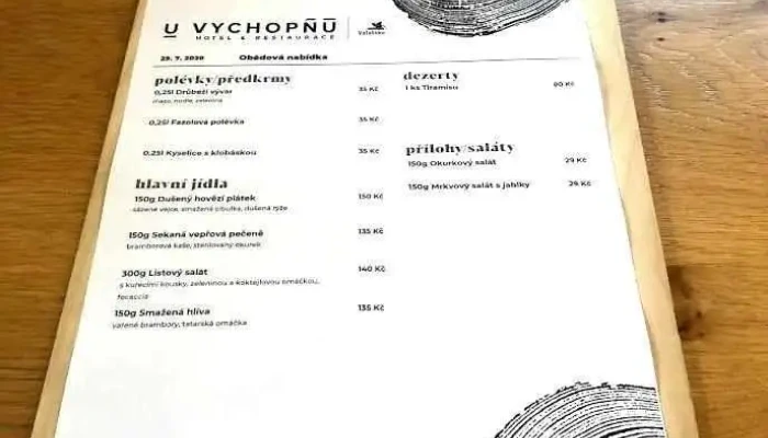 U Vychopnu Menu - Jasenice 596